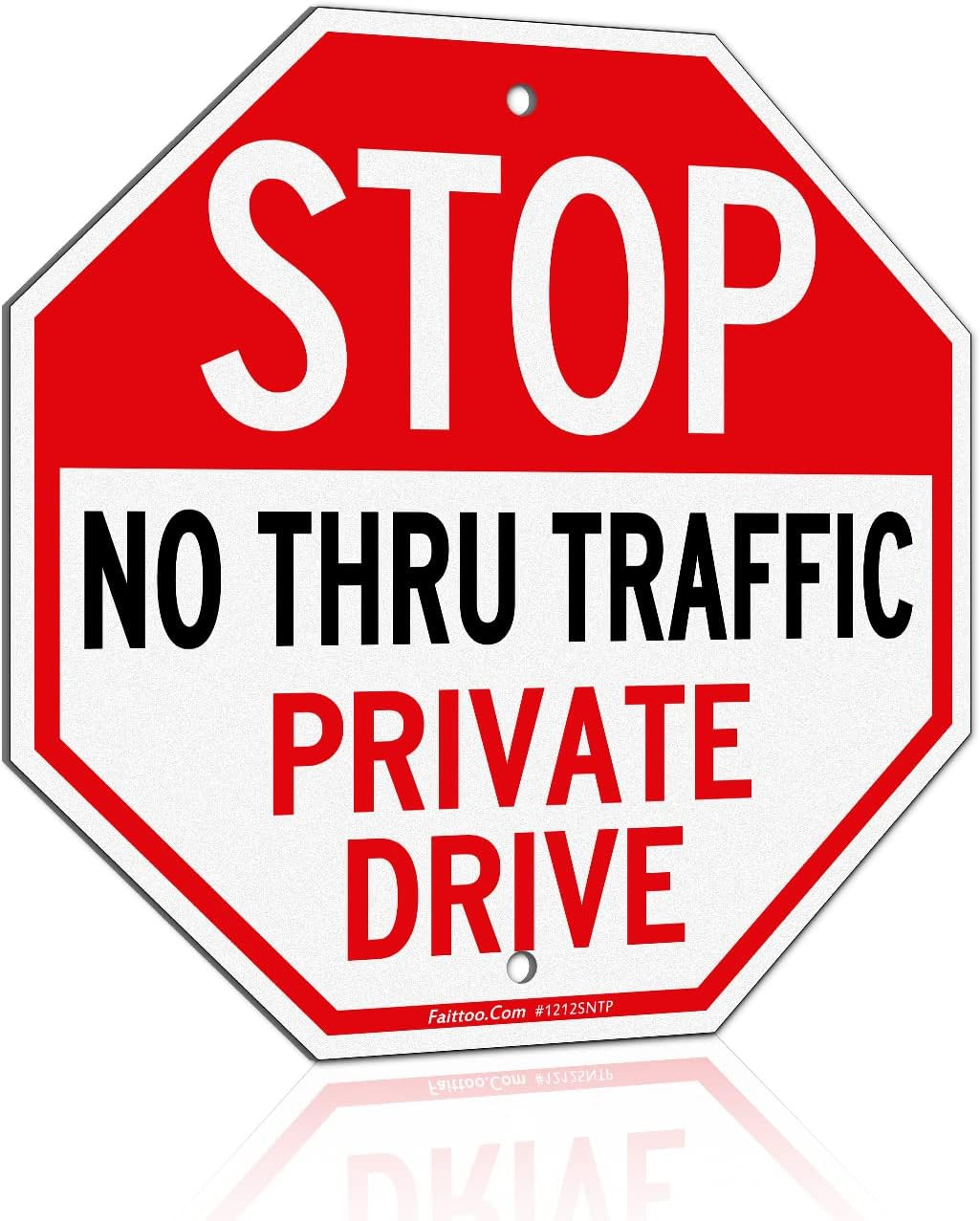 Faittoo Private Drive Sign – 12X12 Inch Reflective Aluminum Sign, Weather/Fade R