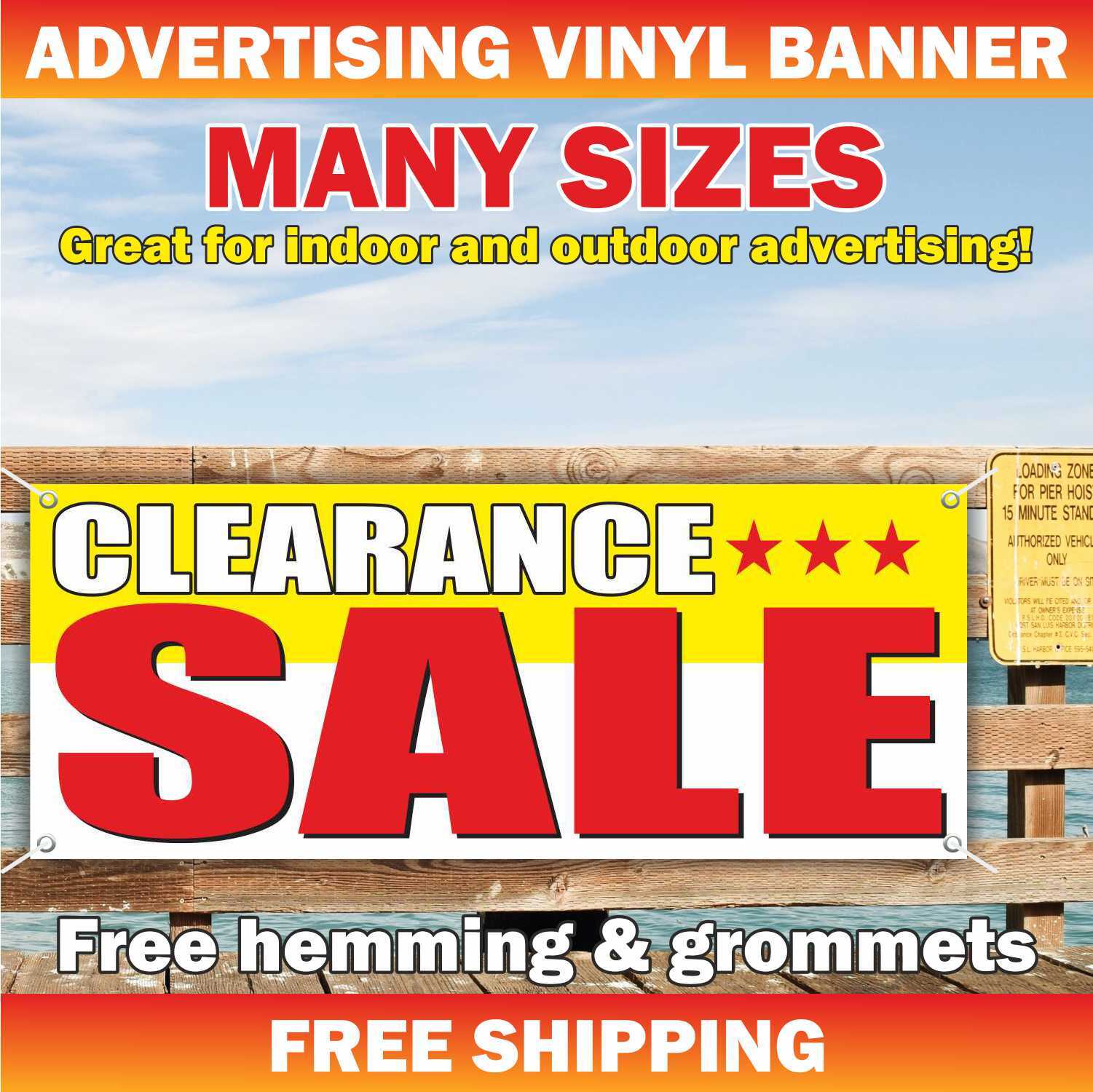 CLEARANCE SALE Advertising Banner Vinyl Mesh Sign discount retail 30 40 50 % off