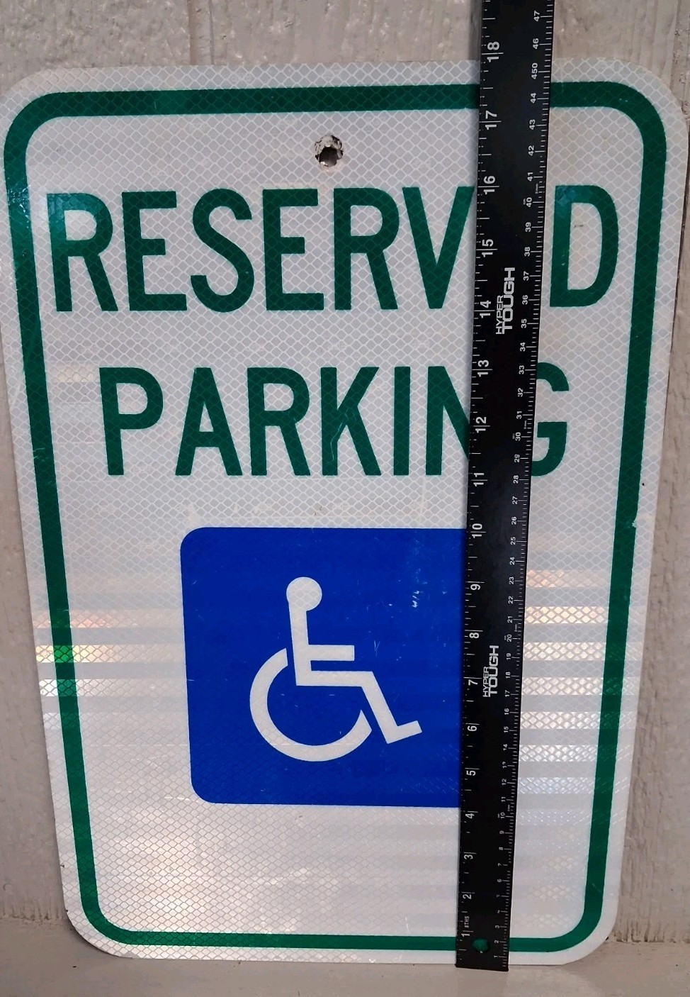 Reflective Handicap Parking Sign Aluminum 12×18 ADA Weatherproof Outdoor Used