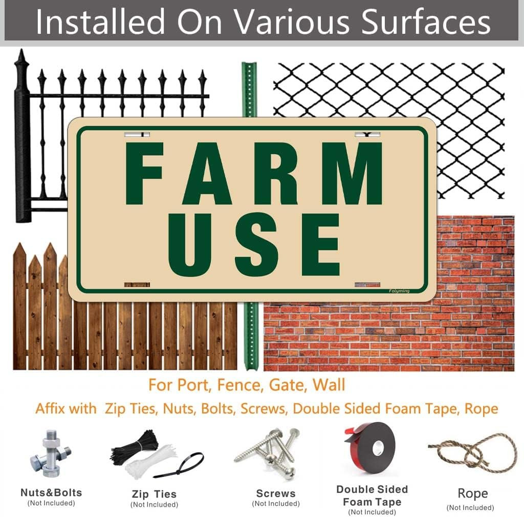 2 Pack Farm Use Id Tag Signs 12 X 6 Inches Metal Farm Signs Reflective Sturdy Ru