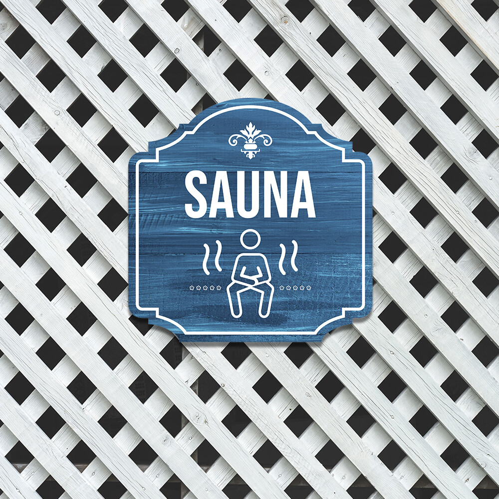 Heritage Plus Sauna Wall or Door Sign | Spa Gym Health Club Signage