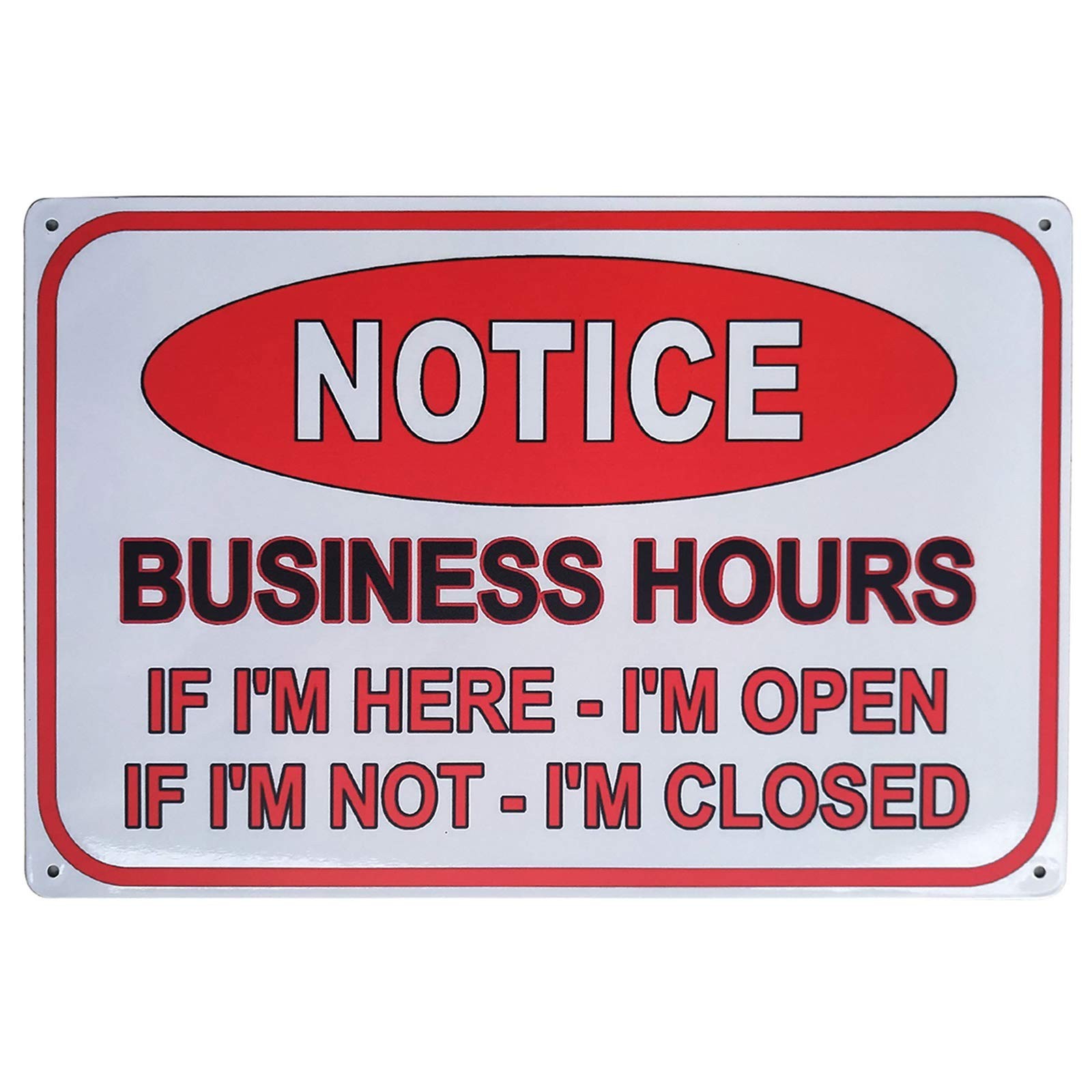 Notice Business Hours Open and Closed Sign Retro Vintage Metal Sign for Busin…