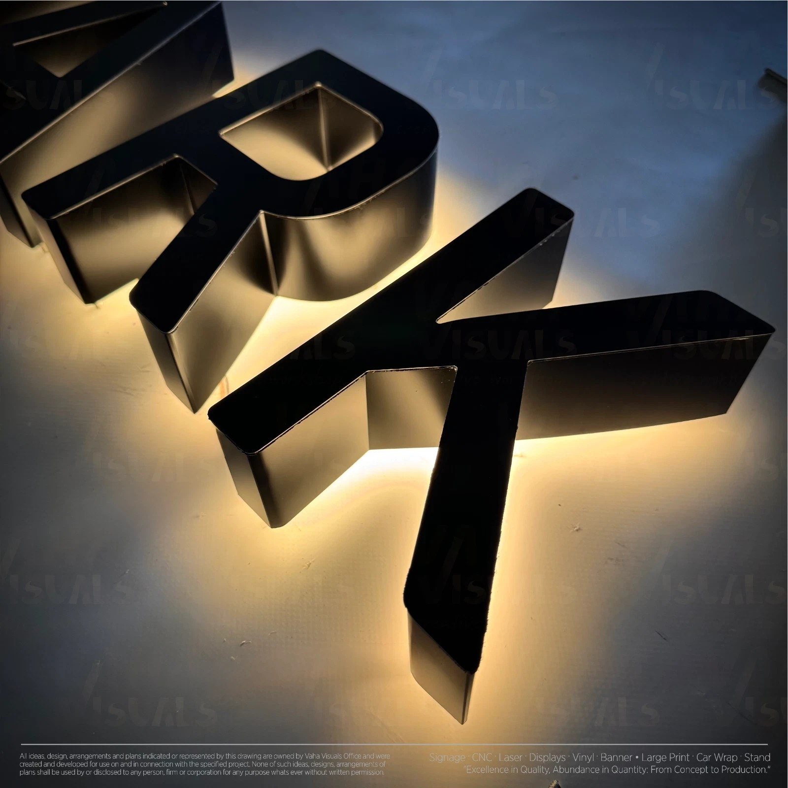 𝑵𝓙̶ Your Logo Custom 3D Channel Letters Illuminated & Non-Illuminated