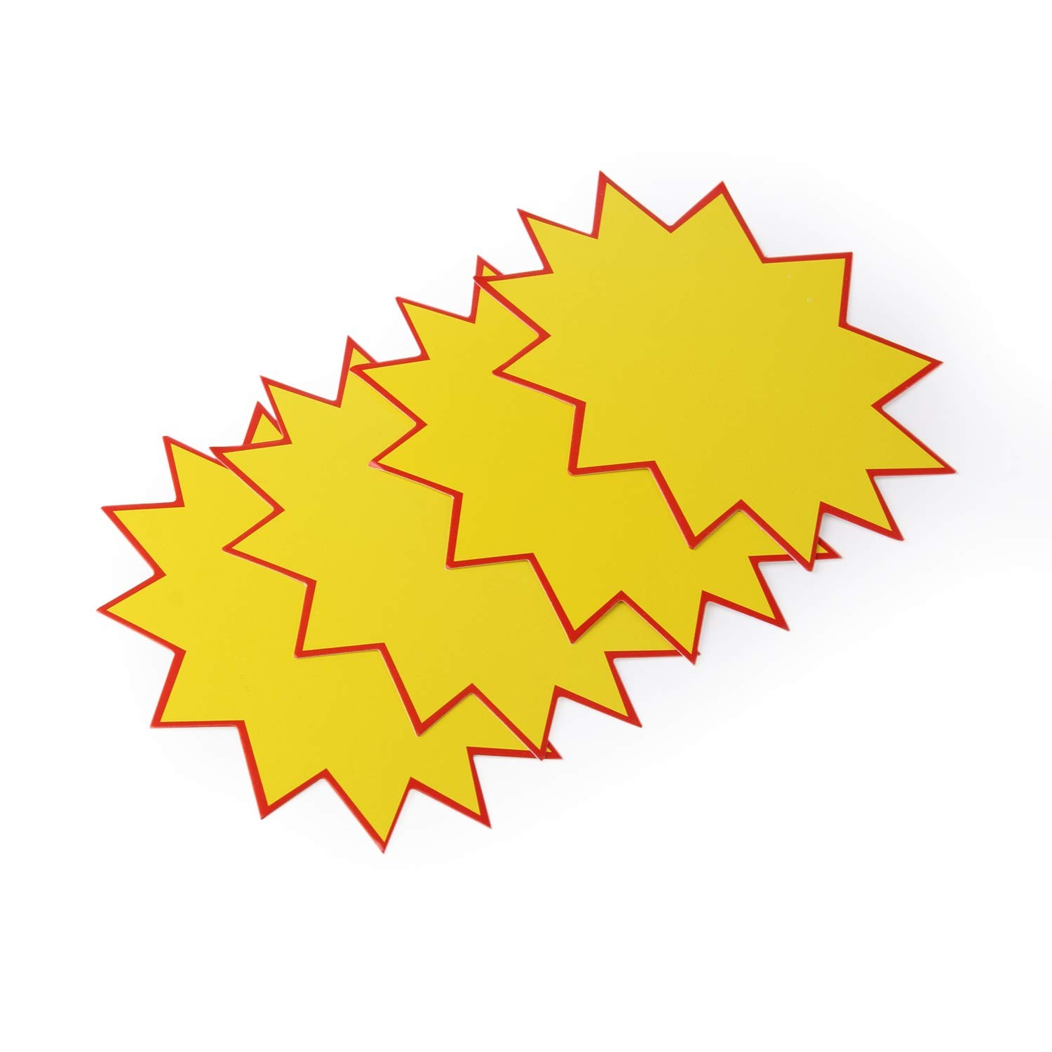 200 Pcs 3.25×4.25 Inch Starburst Signs Price Tags with Garage Yard Sales Retail