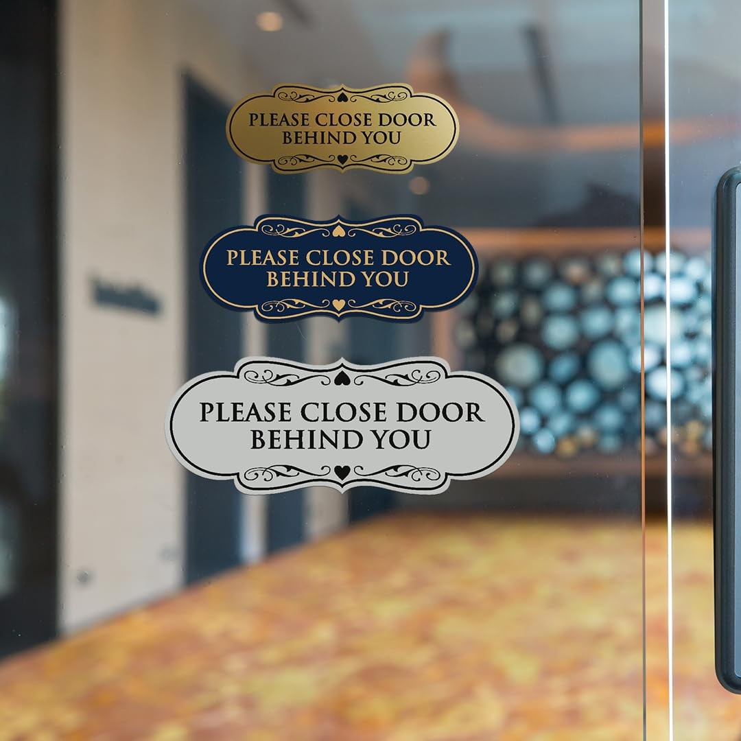 Designer Please Close Door Behind You Sign – Easy Installation | Durable Wall…