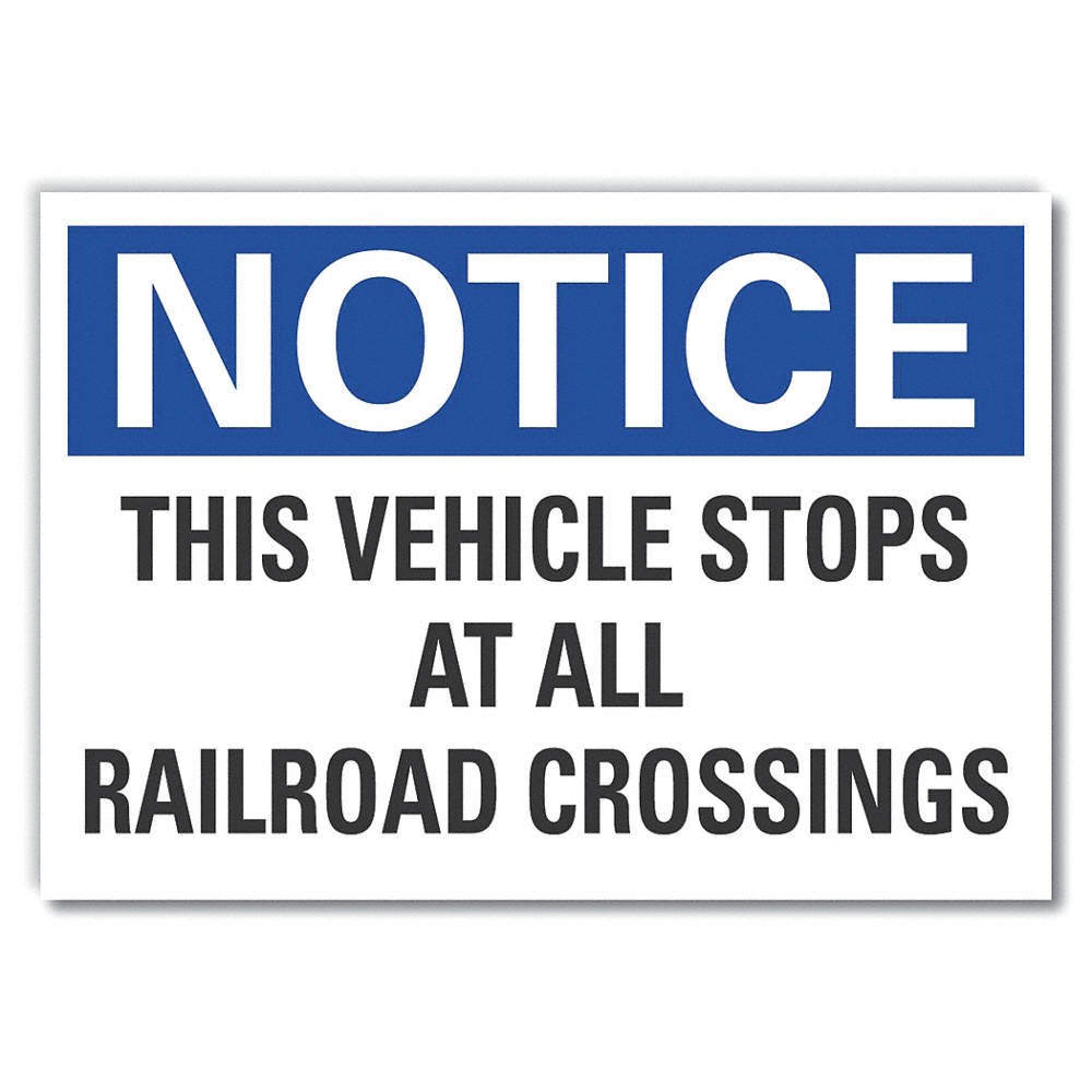 LYLE LCU5-0216-RD_14X10 Traffic Safety Notice Rflctv Lbl,10x14in 64NE23