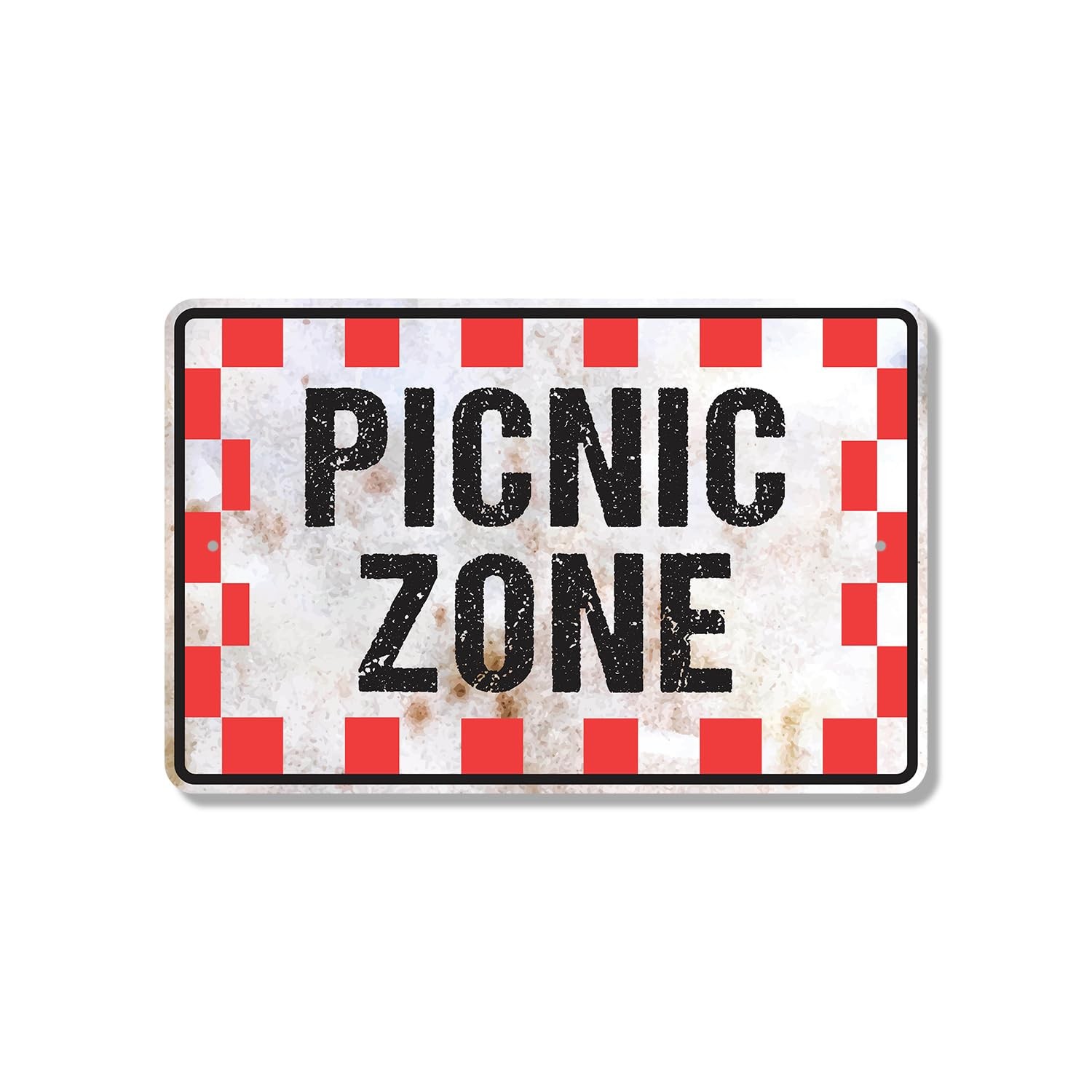 Picnic Zone (2 Pack) 8 Inch x 12 Inch Novelty Plastic Sign Blankets Baskets S…
