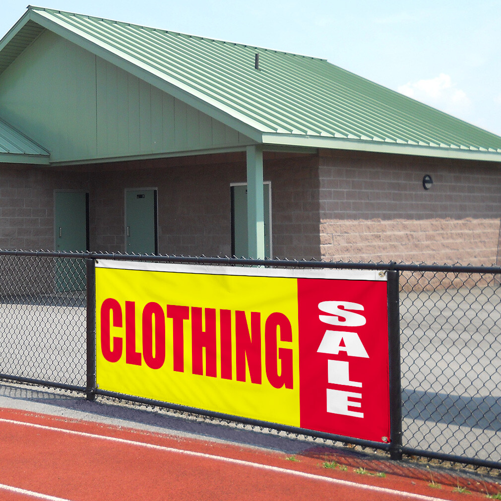 Vinyl Banner Multiple Sizes Clothing Sale Promotion Business Business Outdoor
