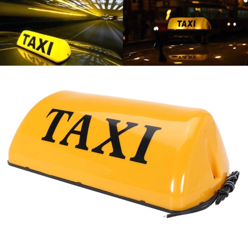 Led Illuminated Cab Roof Sign Lamp Vehicle Taxi Top Light Dome Universal