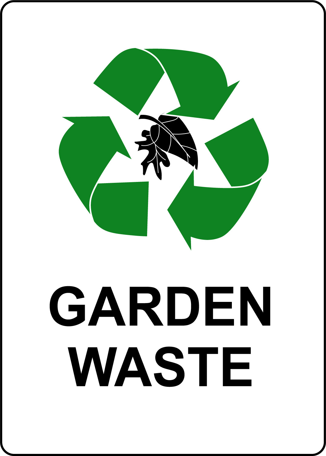 GARDEN WASTE 1 | Adhesive Vinyl Sign Decal