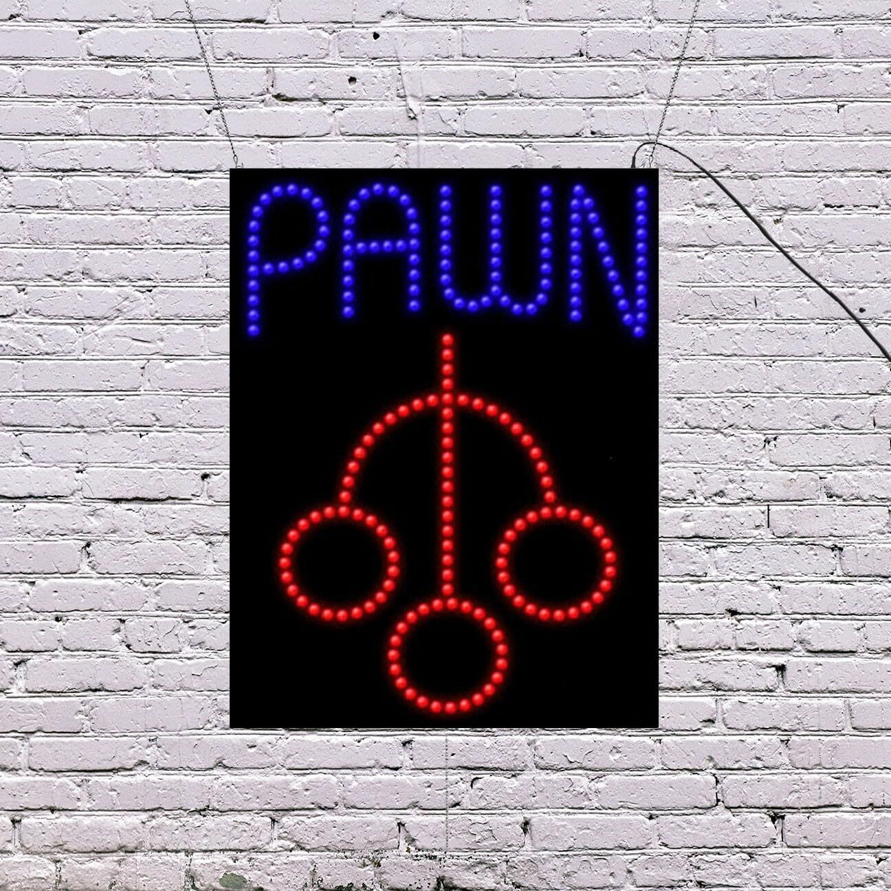 LED Pawn Sign | Light Up Sign | 26&Prime;H x 20&Prime;W x 2&Prime;D