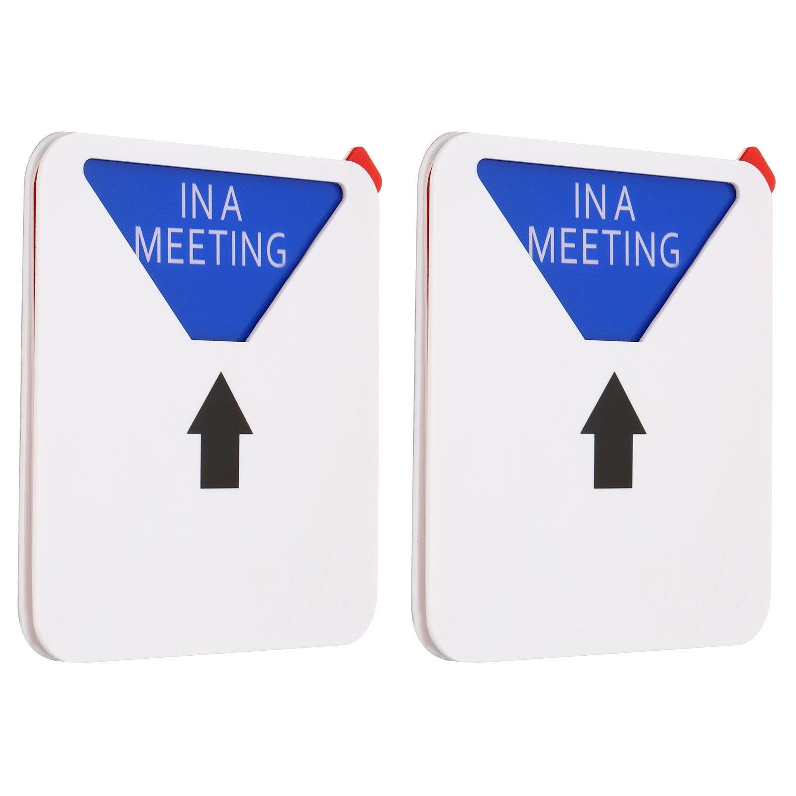 2Pcs 5.1&Prime; Do Not Disturb/Please Knock/Out of Office/In a Meeting Sign
