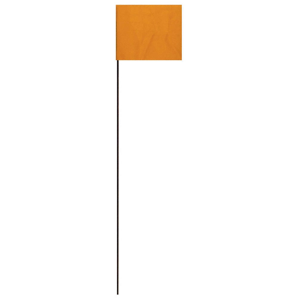 HY-KO PRODUCTS SF-21/OG Marking Flag,Orange,Solid Pattern,PK25 52ZW66