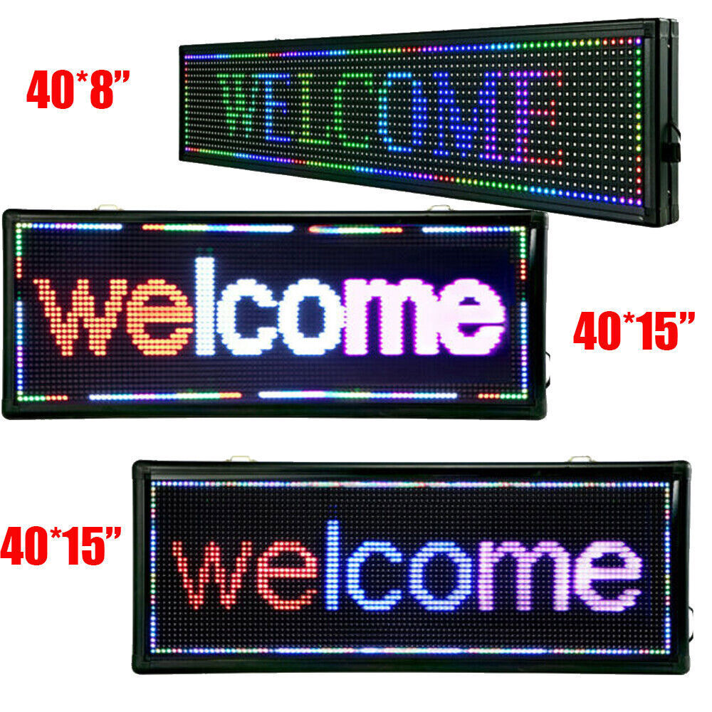 40&Prime; X 15 40&Prime;X8&Prime; LED Sign Programmable LED Sign Indoor Scrolling Message Board