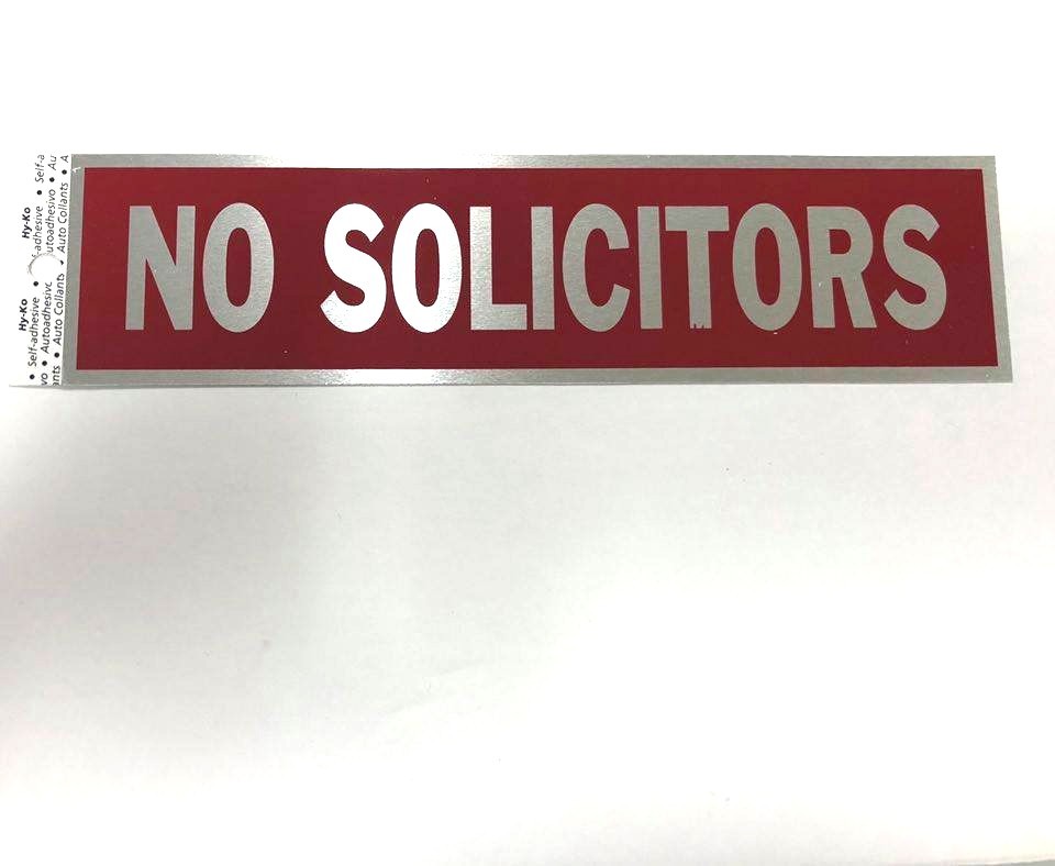 Hy – Ko Self Adhesive Aluminum Sticker Decal Sign Business Building Door 8&Prime; x 2&Prime;