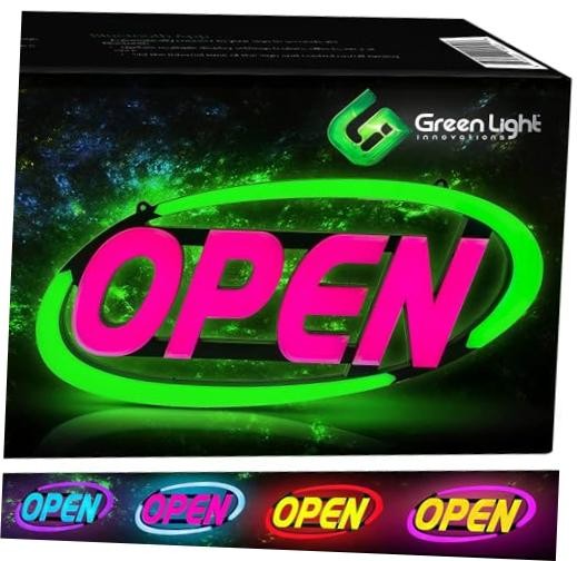 Super-Bright LED Open Sign for Business 15×32 in – 64 Color Combos 15&Prime; x 32&Prime;