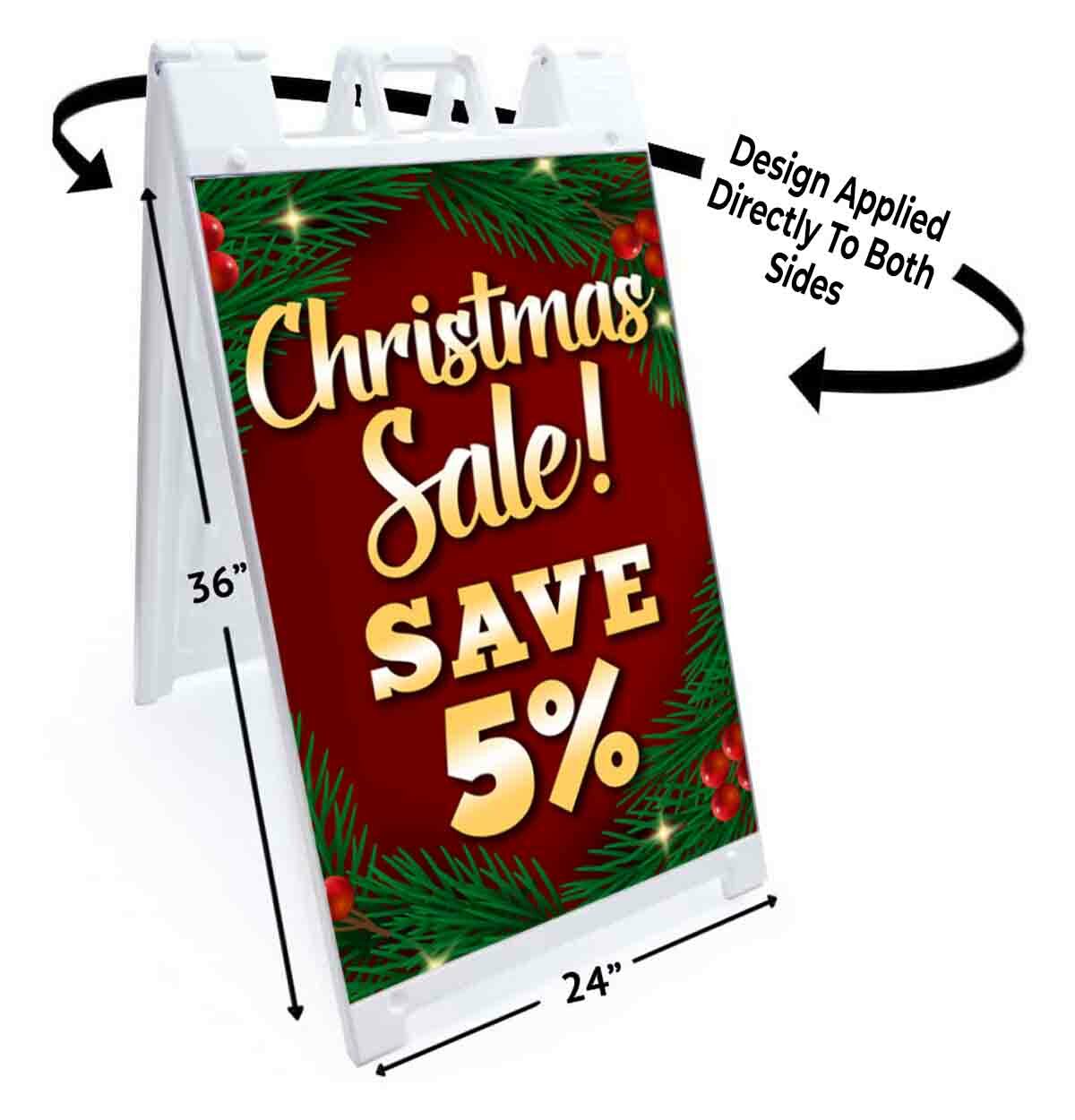 CHRISTMAS SALE SAVE 5% Signicade 24×36 A Frame Sidewalk Sign Double Sided