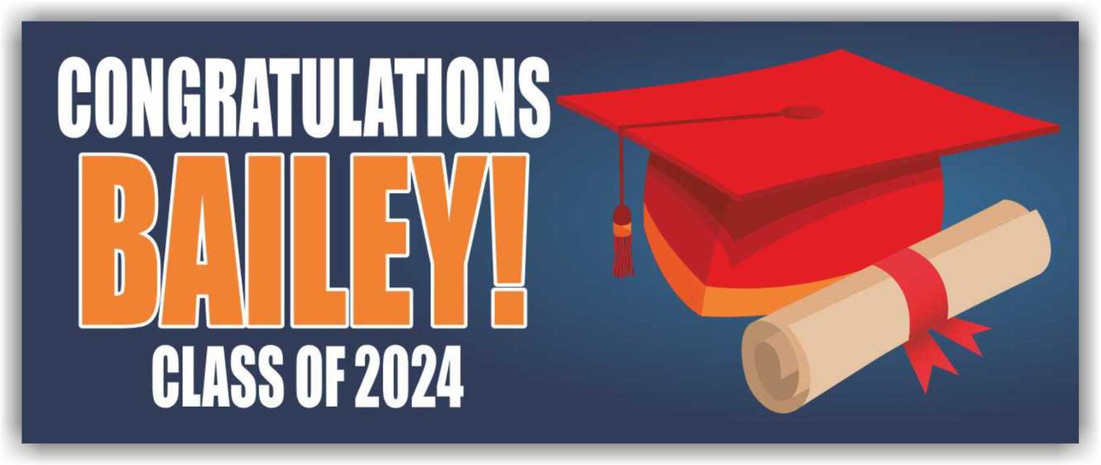 CLASS OF 2024 Advertising Banner Vinyl Mesh Sign School University Graduate