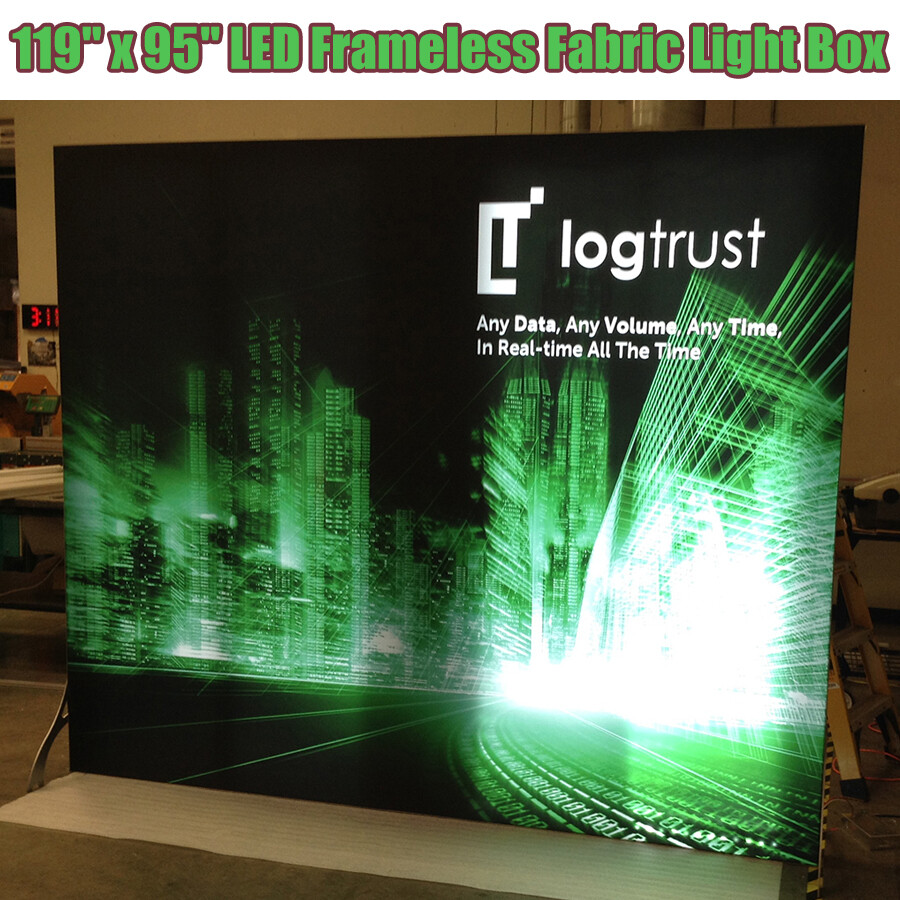 119&Prime; x 95&Prime; LED Frameless Fabric Light Box Custom Trade Show Advertising Display