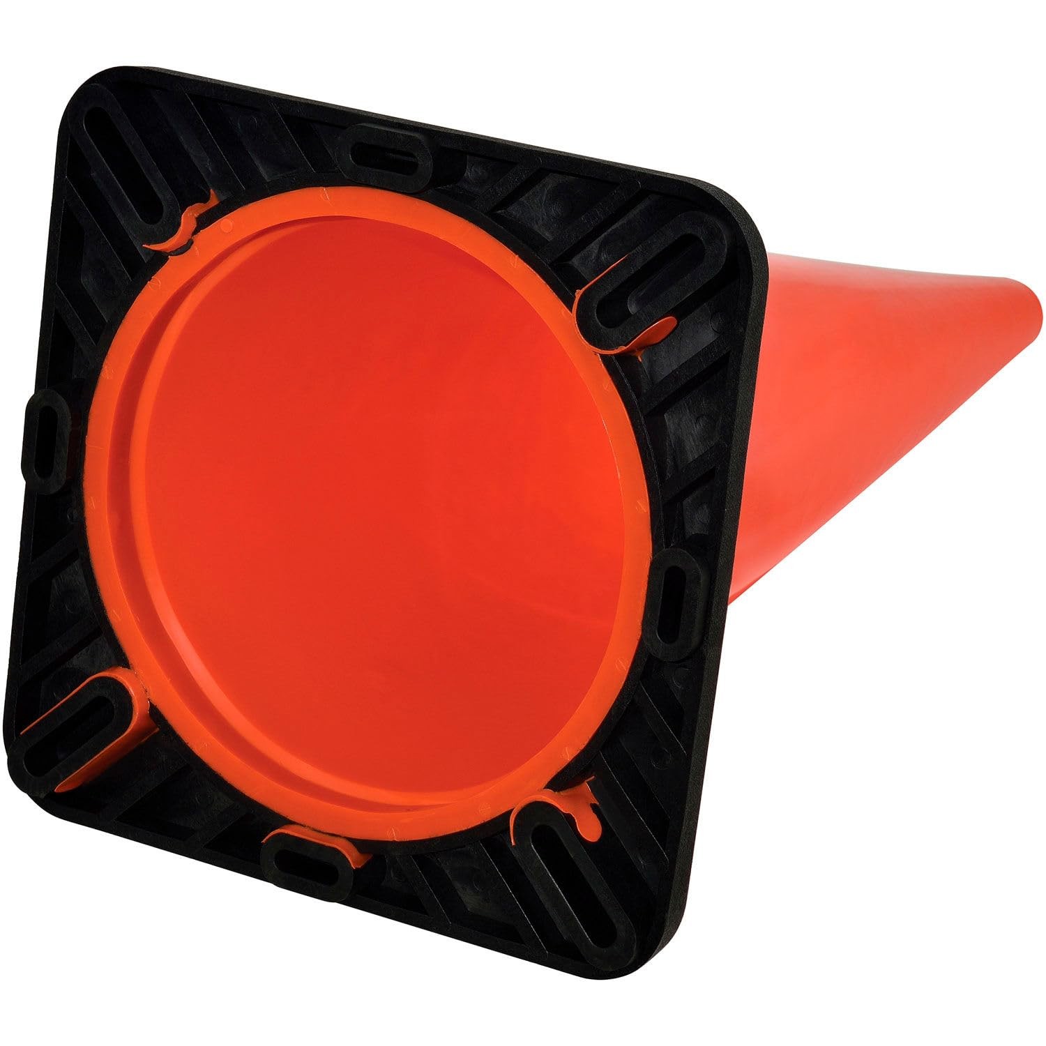 Global Industrial 28&Prime; Non-Reflective 14&Prime;L x 14&Prime;W x 28&Prime;H, Orange, Black Base