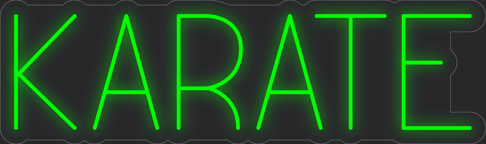 Karate Neon LED Sign Business Wall Decor Lighted Store Sign 36 x 11 in.