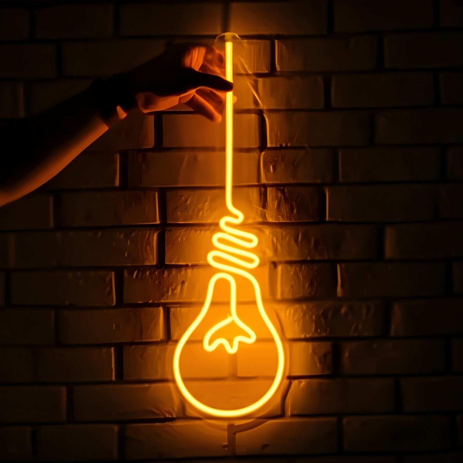 Bulb LED Neon Sign Light Decor USB Dimmable Idea Office Home Office Wall