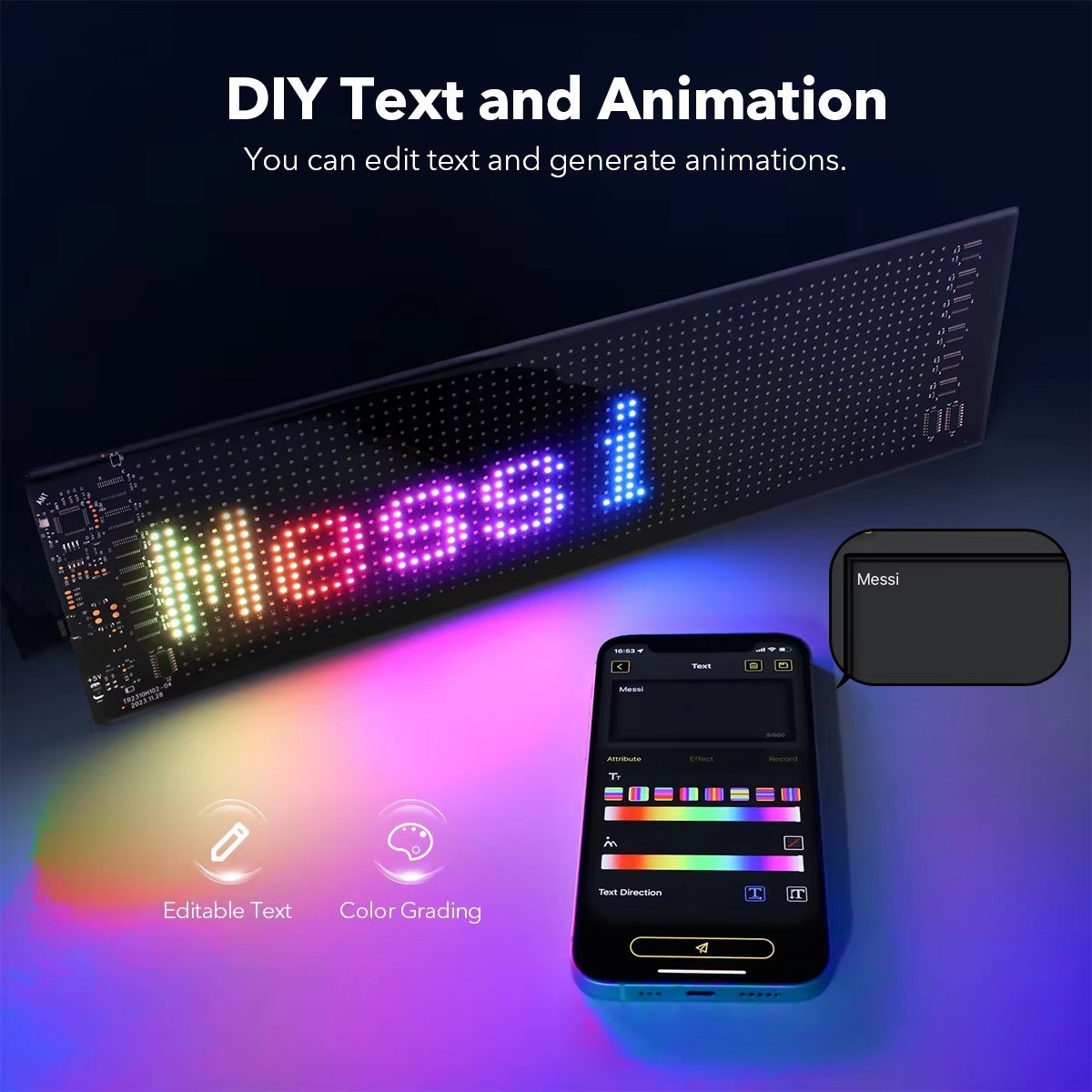 Customisable Animated Window Display LED Matrix Pixel Scrolling Screen