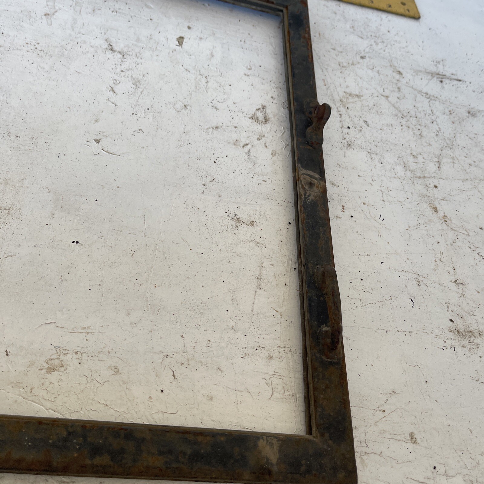 Vintage Windshield Frame with Hinge & Handles 41&Prime; x 9.5&Prime;