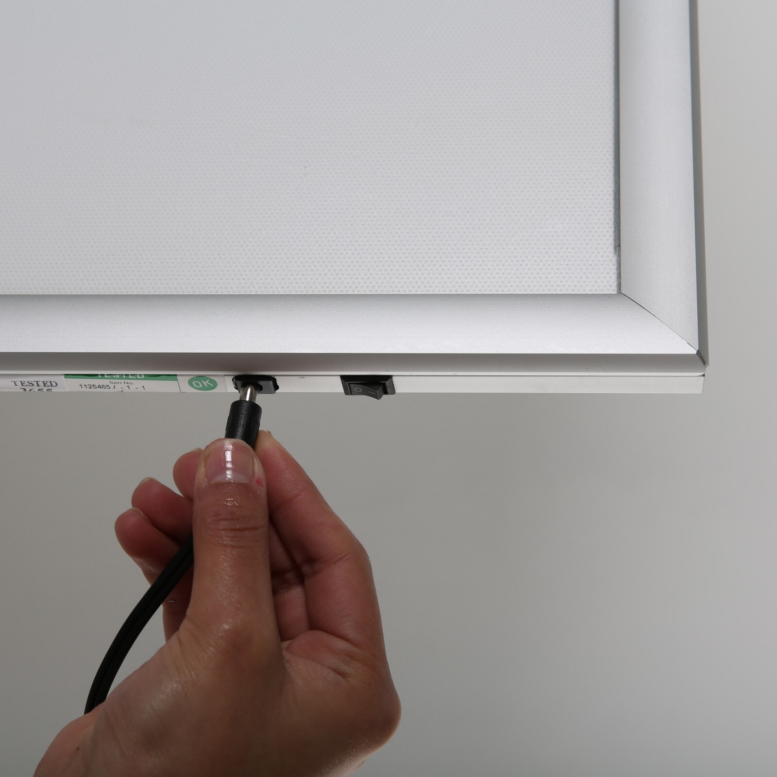 LEDbox LED Backlit Poster Frame, Silver, Aluminum, Photo, Picture, Sign Holder