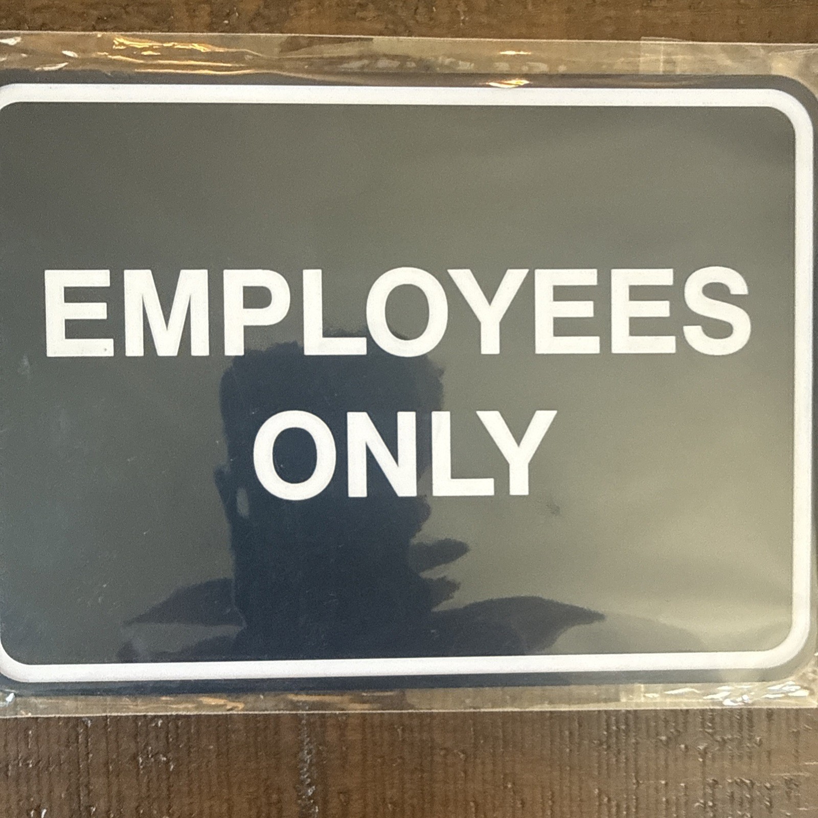 Signs ByLITA Classic Framed Employees Only Sign Navy Blue White 5&Prime; X 7&Prime;