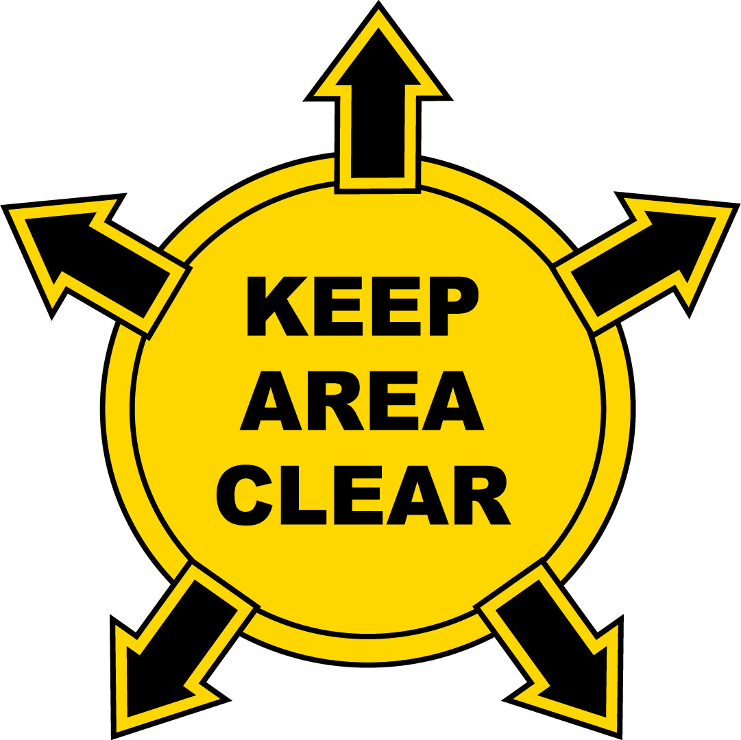 KEEP AREA CLEAR | Adhesive Vinyl Sign Decal