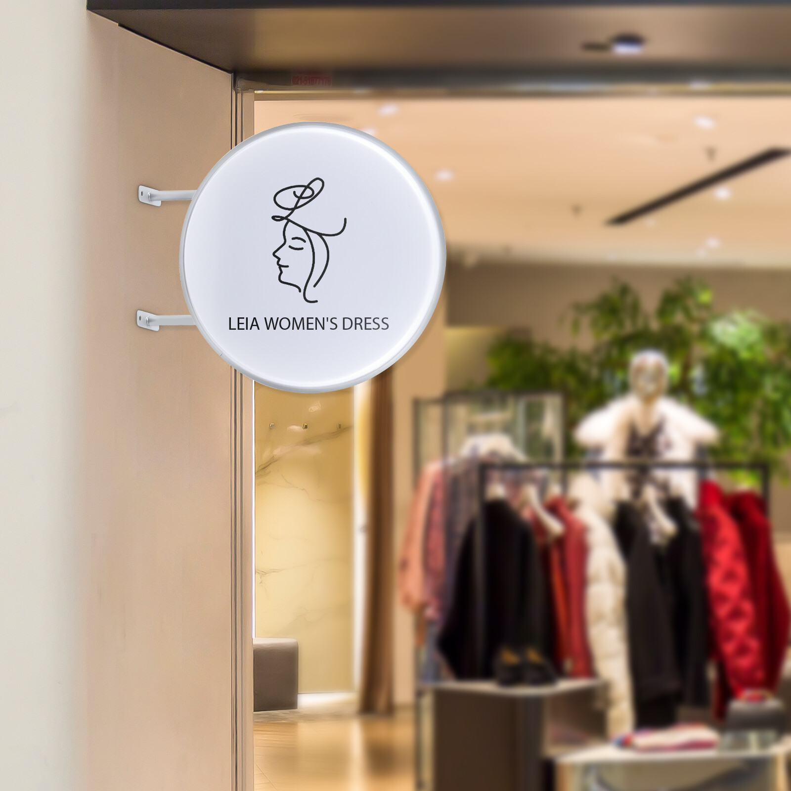 Round LED Light Box Sign Double Sided Outdoor Illuminated Business Sign【 24 »】