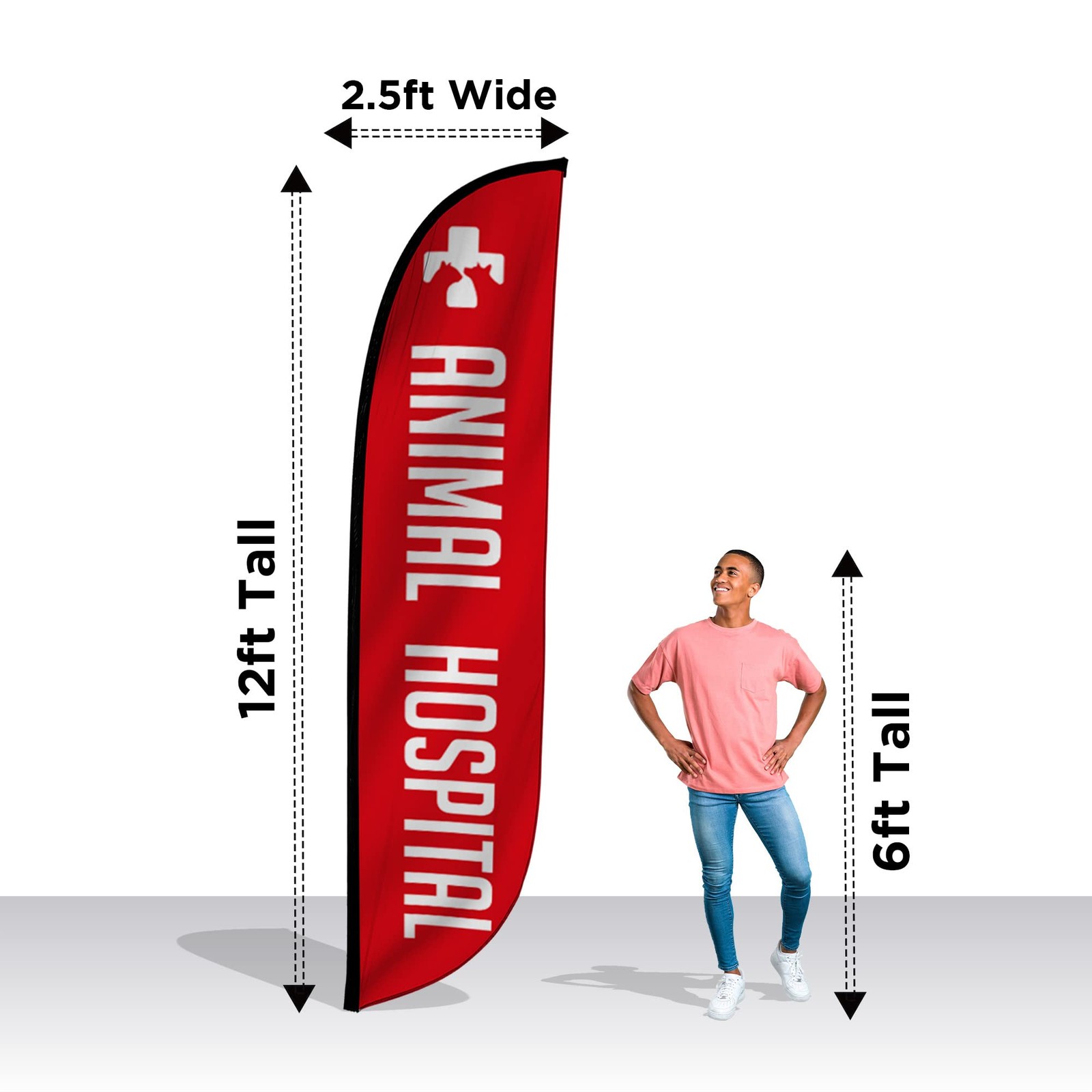 Lookourway Feather – 12 Feet Tall Advertising For Outdoor Business And