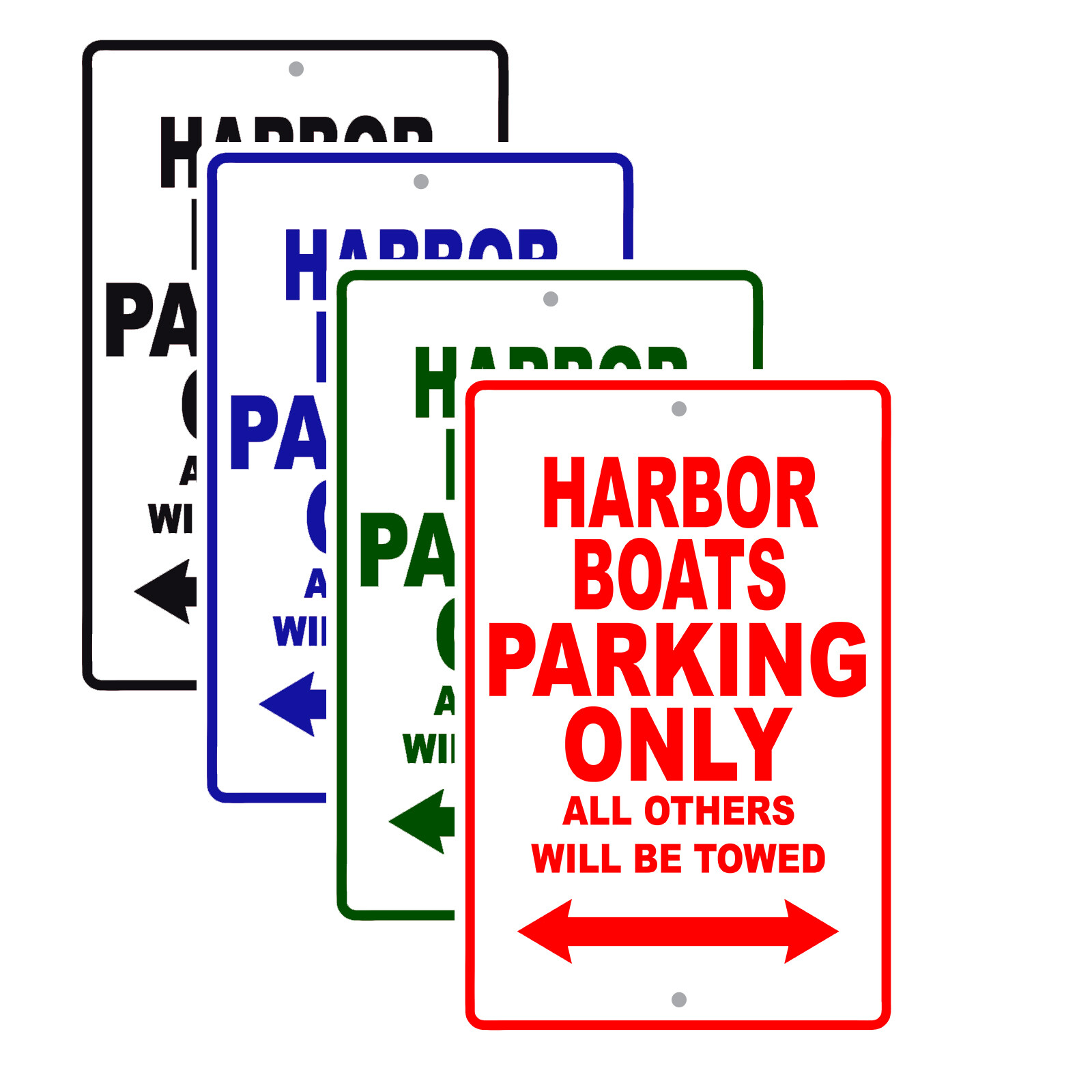 Harbor Boats Parking Only Boat Ship Yacht Marina Lake Dock Aluminum Metal Sign