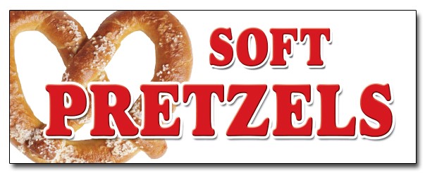 SOFT PRETZEL Concession Decal sign cart trailer stand sticker equipment