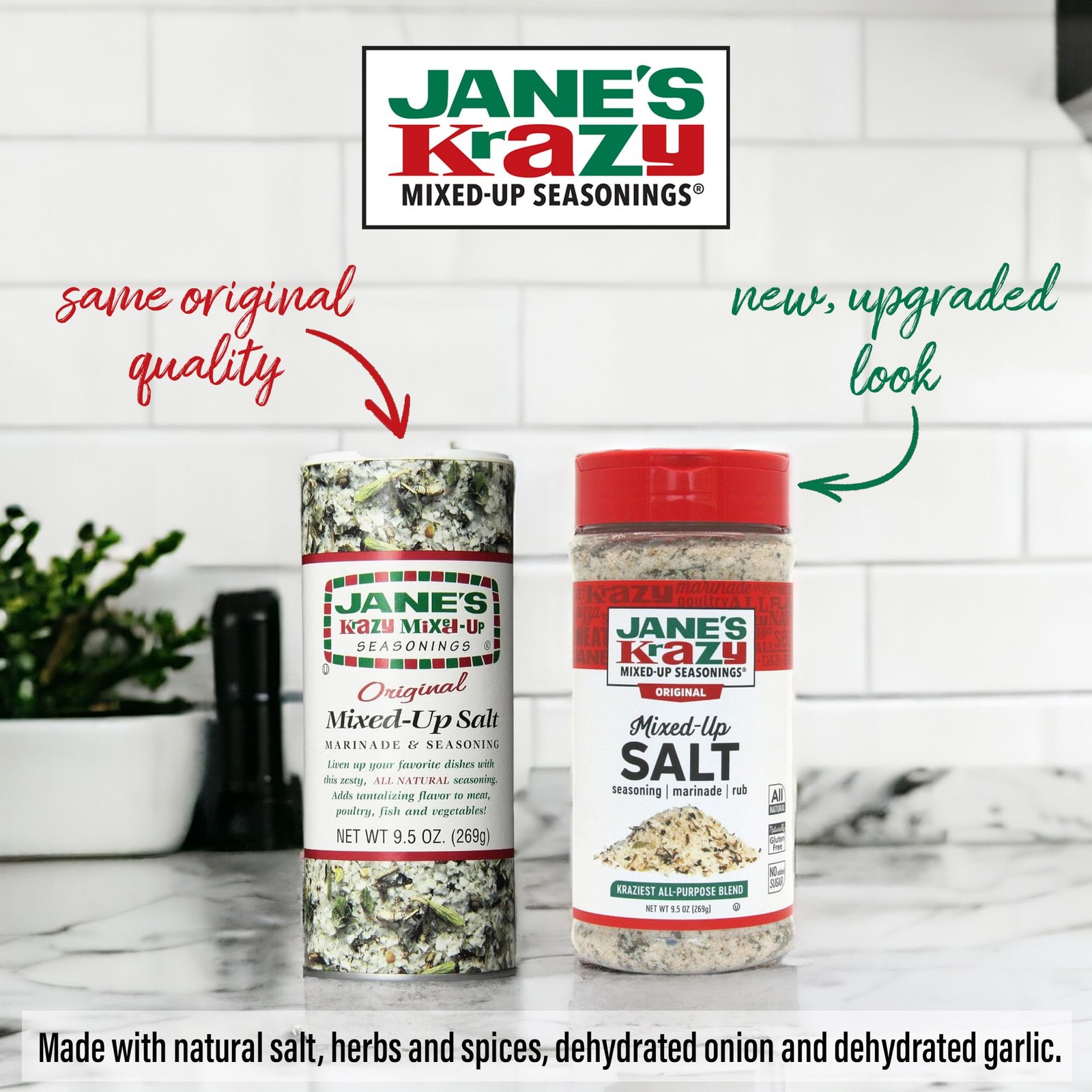Jane&rsquo;s Krazy Mixed-Up Original Salt Blend, 9.5 Ounce (Pack of 2)