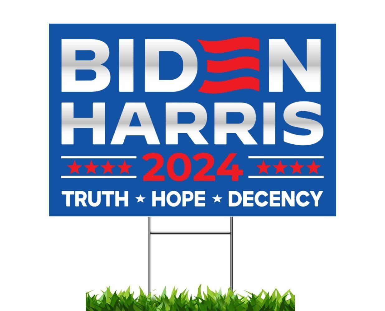 JOE BIDEN HARRIS 2024 12&Prime;x18&Prime; YARD SIGN WITH STAKE CAMPAIGN