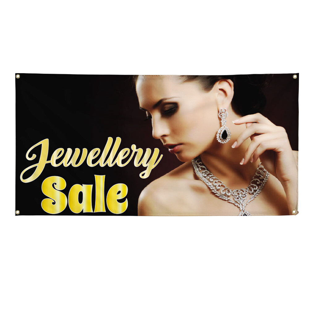 Vinyl Banner Multiple Sizes Jewelry Sale Outdoor Advertising Printing D Business