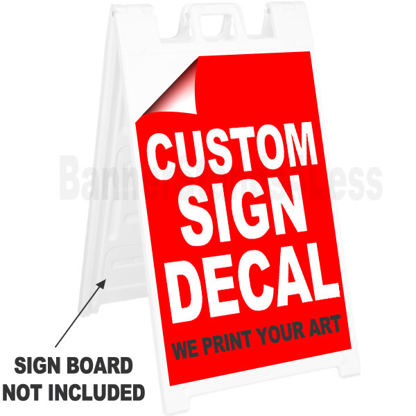 REPLACEMENT SIGN A-Frame Sidewalk Custom Signicade 24×36 Decal Stickers (2pc)