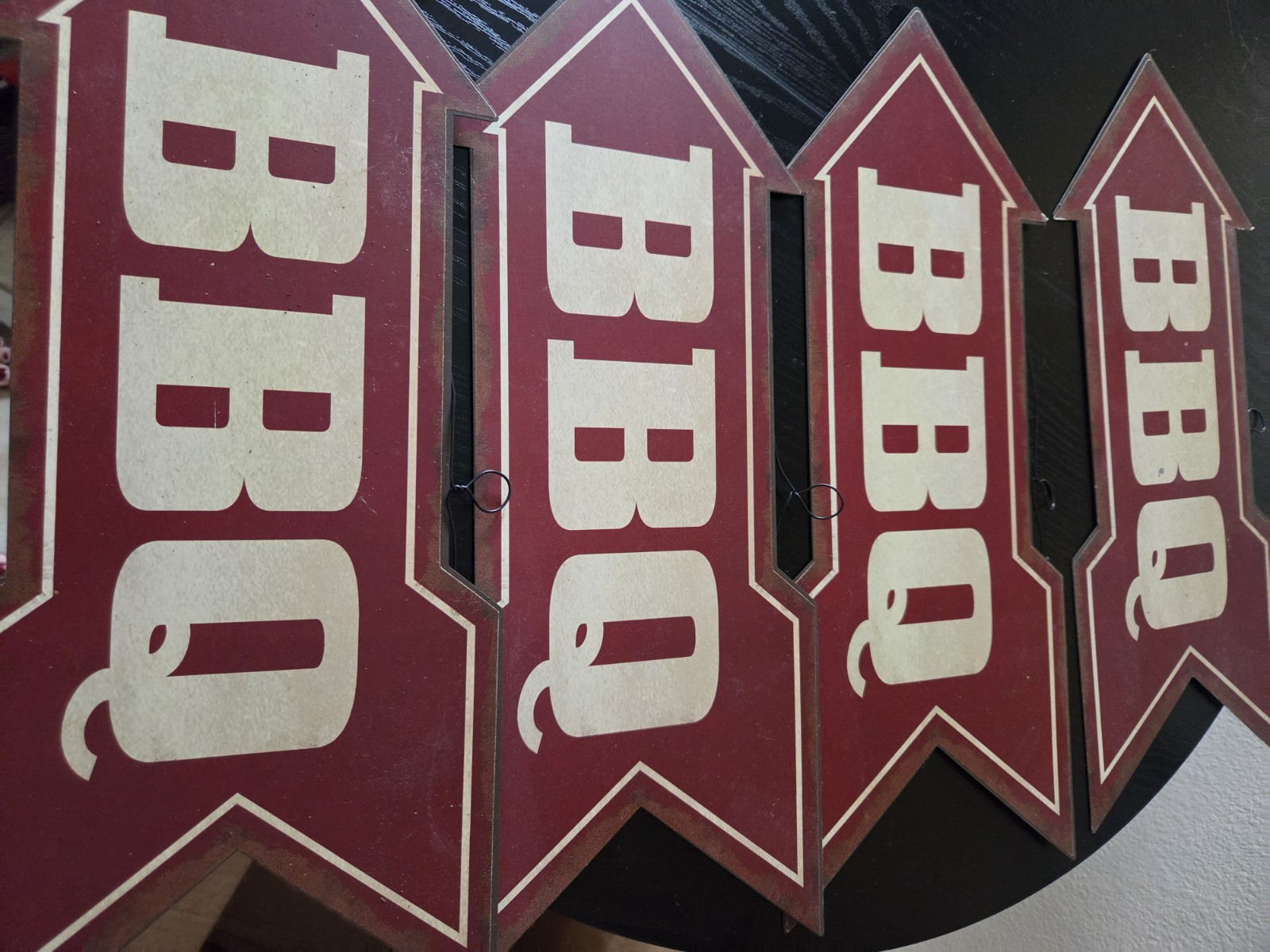 BBQ Meral Sign NWT 4 Included. Great 4 Business Advertising
