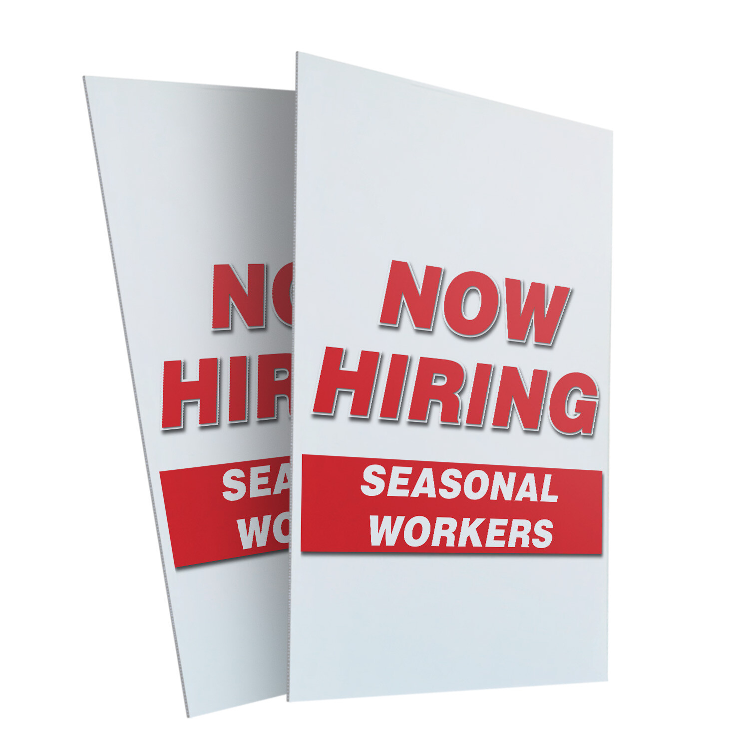 A-frame Sidewalk Now Hiring Seasonal Workers 24&Prime; x 36&Prime; Double Sided A-Frame Side
