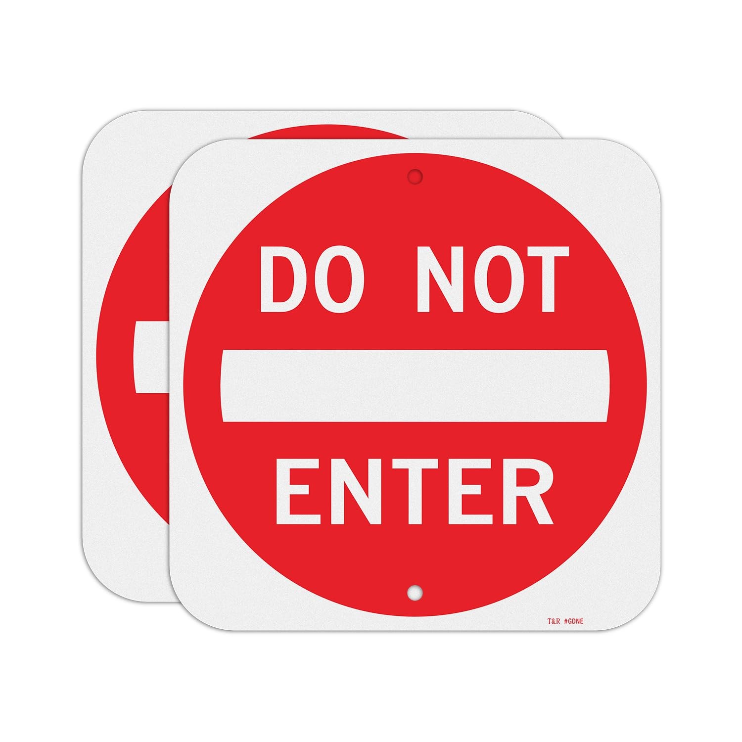 2 Pack 12×12 Inch Do Not Enter Sign Aluminum Reflective Rust Free Metal Sign