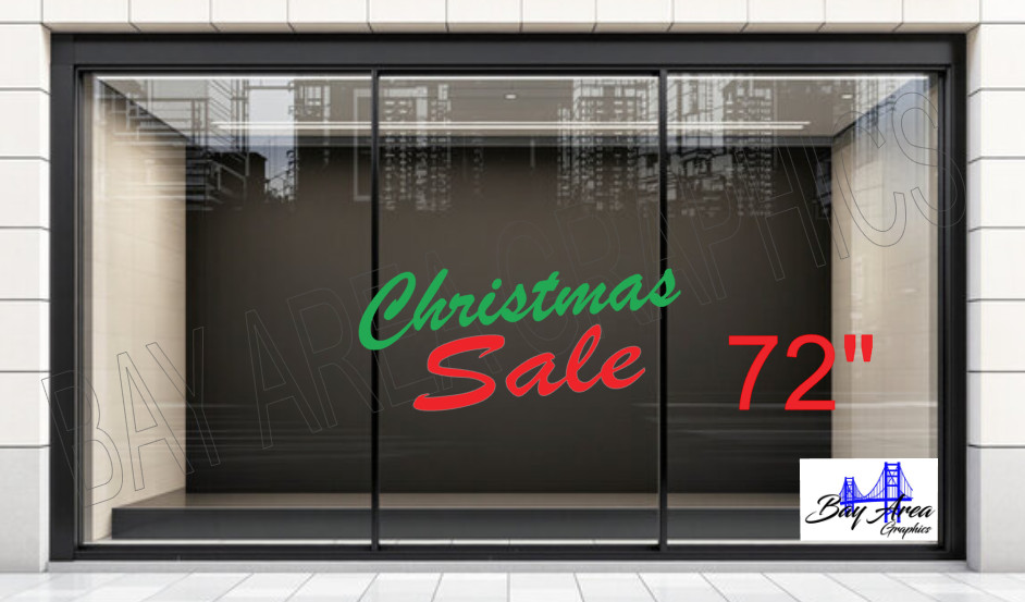 Christmas SALE Window Vinyl Sticker Sign Oracal 651 Holiday Shop Graphic 🎄