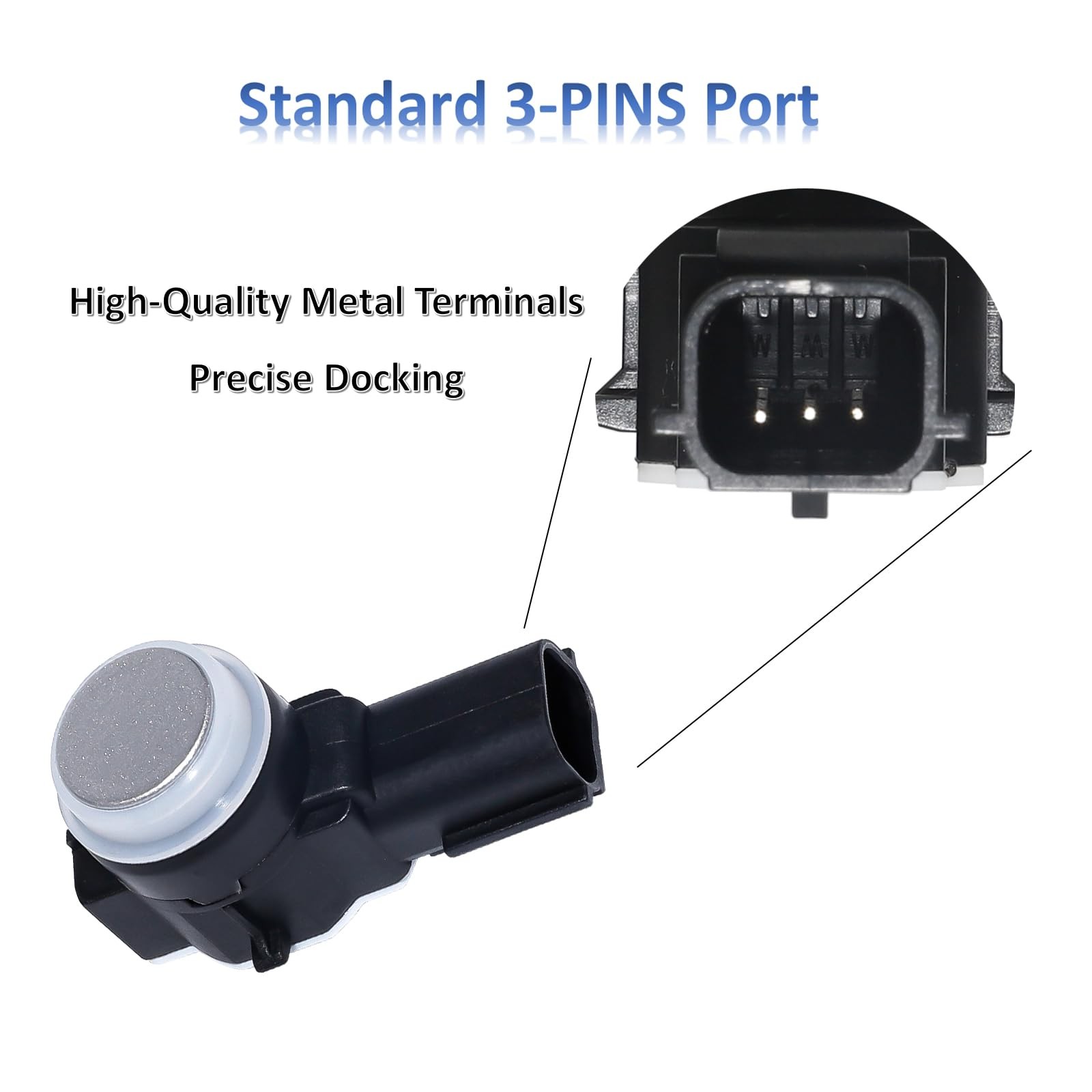 MANATEE Bumper Park Assist Object Sensor 84153946 for Cadillac Chevy Silver
