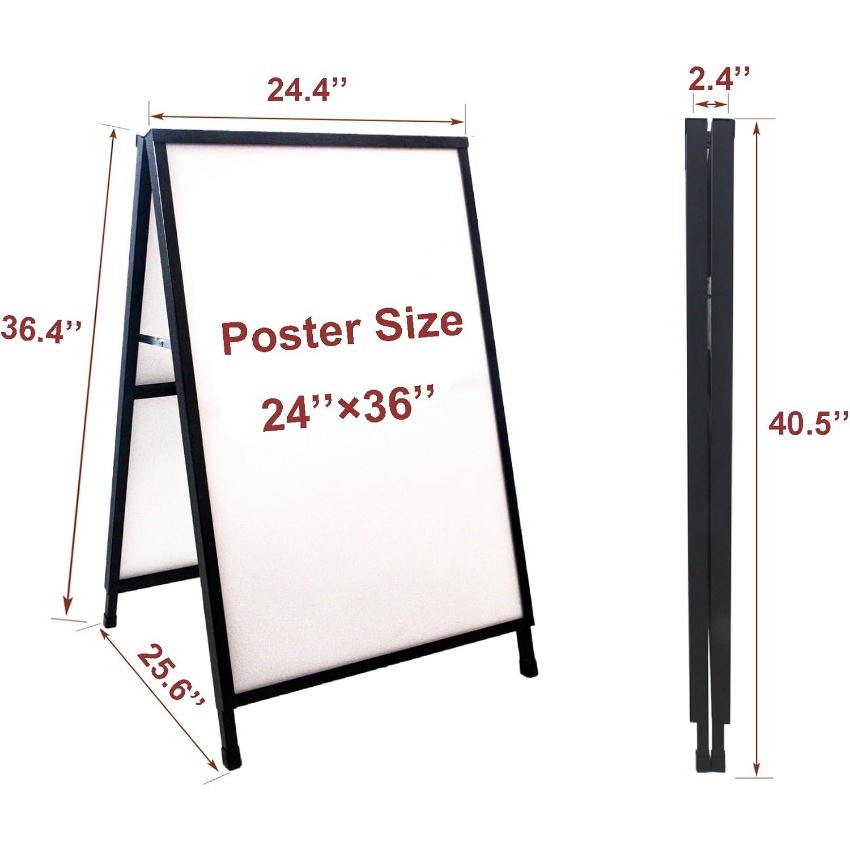 YDisplay A Frame Sidewalk Sign Sandwich Board Signs Outdoor 24×36 inches