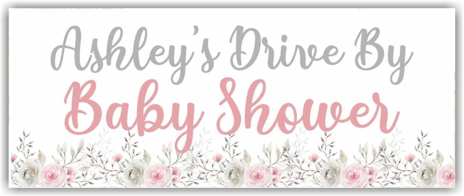 Baby Shower Celebrating Advertising Banner Vinyl Mesh Sign Custom Name Party