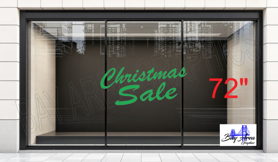 Christmas SALE Window Vinyl Sticker Sign Oracal 651 Holiday Shop Graphic 🎄