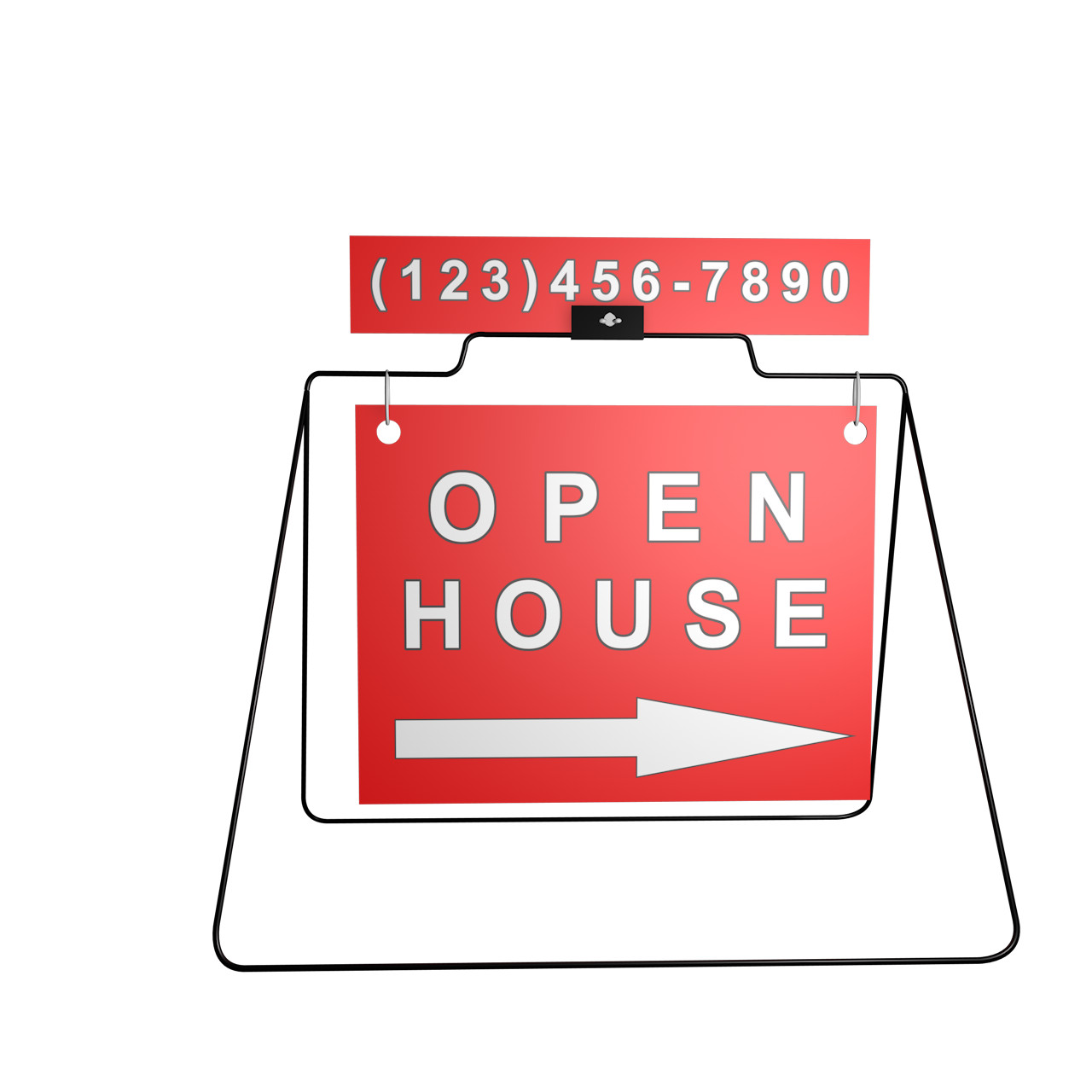 8 UNITS BLACK A-Frame Sign for Open House Sign Real Estate Realtors Sidewalk