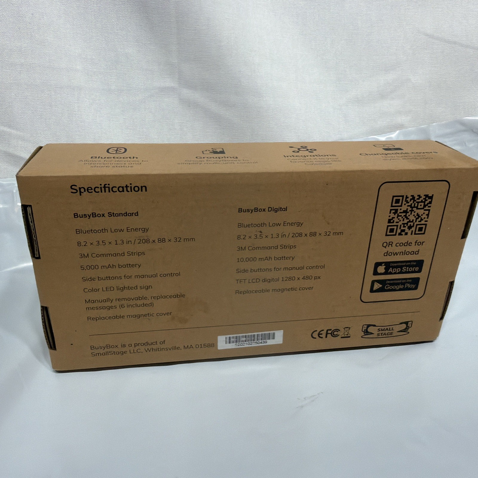 BusyBox S Smart Sign Bluetooth Do Not Disturb LED Sign w/ 6 Messages NEW IN BOX