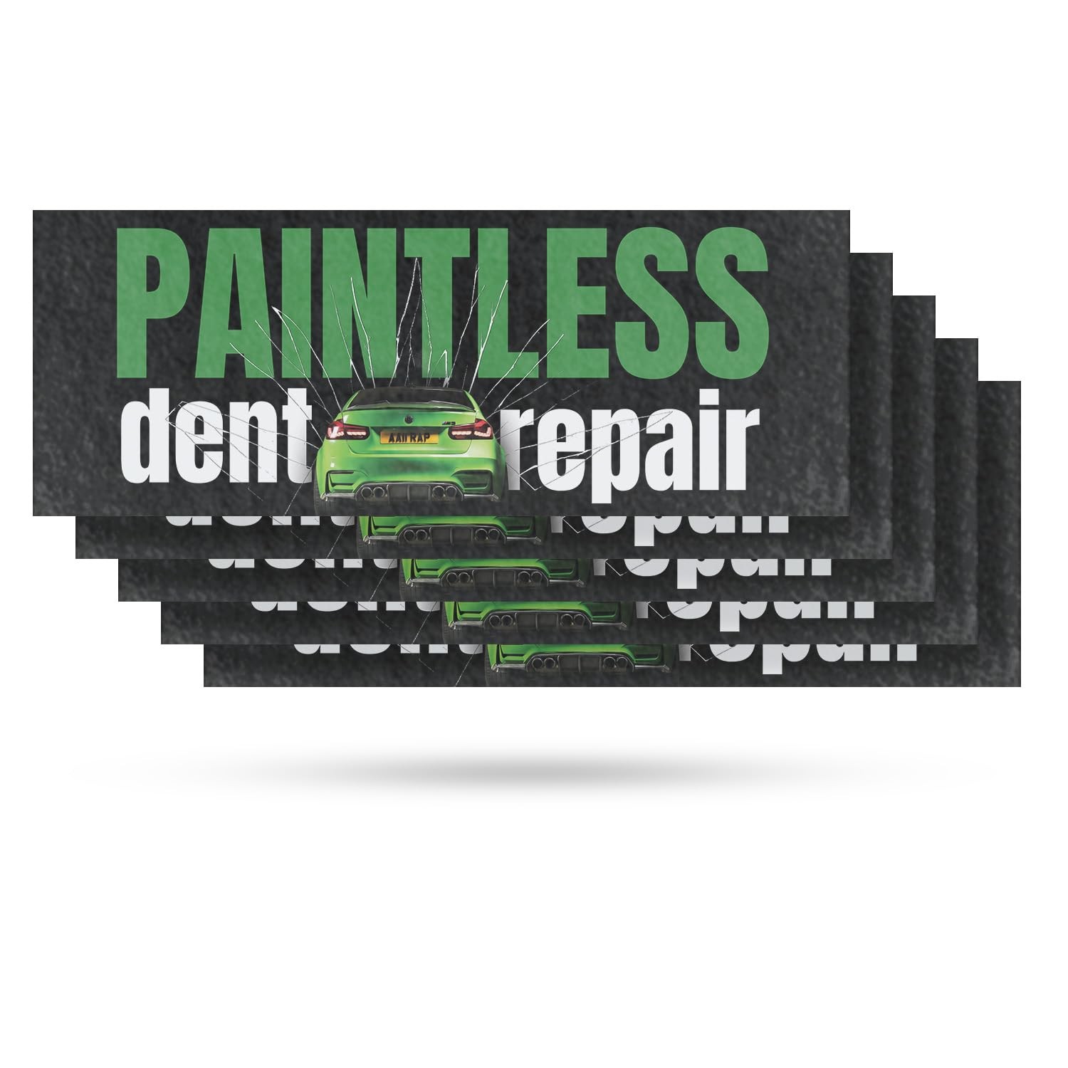 Paintless Dent Repair Vinyl Decal 5 Pack of 12 Inch x 5 Inch Weatherproof Hea…
